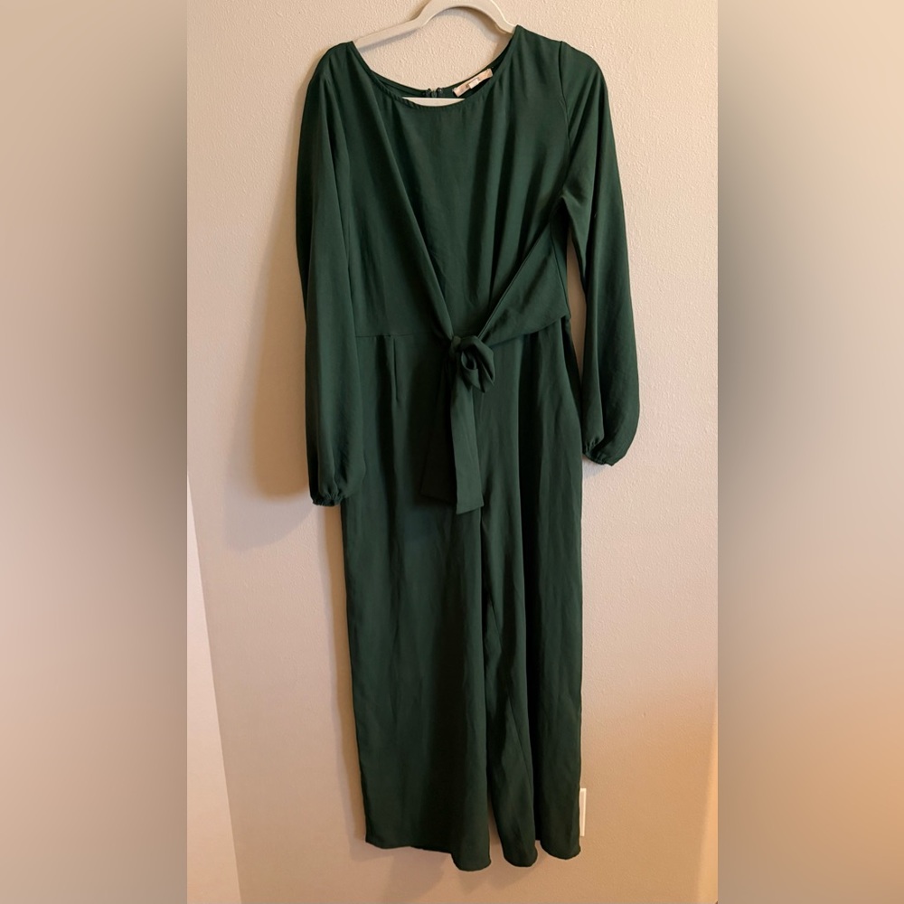 Elegant Green Long Sleeve Jumpsuit